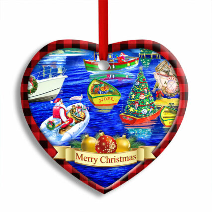 Christmas We Wish You A Merry Christmas - Heart Ornament - Owl Ohh - Owl Ohh