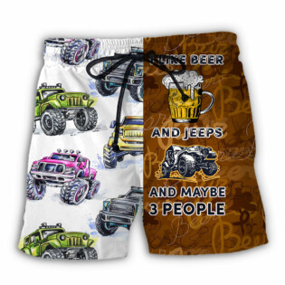 Beer I Like Beer And Jeeps - Beach Short - Owl Ohh - Owl Ohh