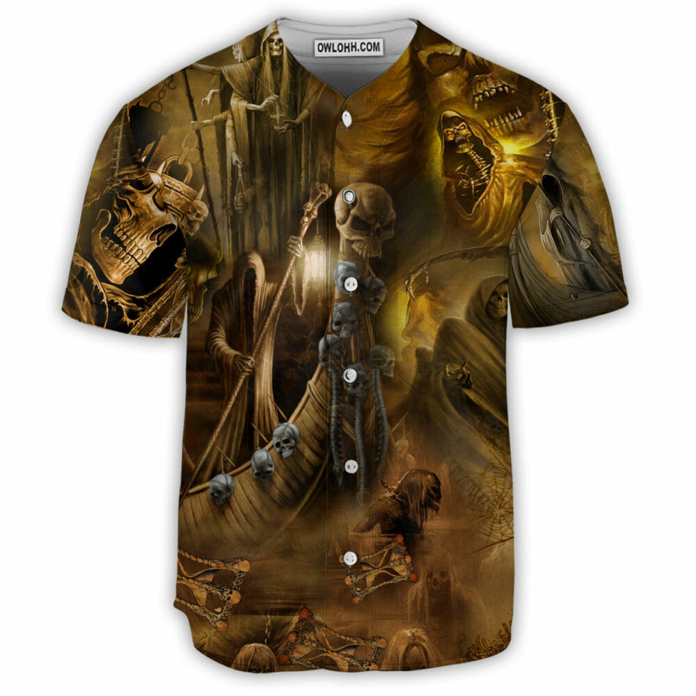 Skull Go To Hell Skull - Baseball Jersey - Owl Ohh - Owl Ohh