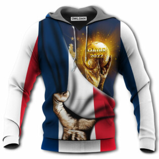 World Cup Qatar 2022 France Will Be The Champion Flag Vintage - Hoodie - Owl Ohh - Owl Ohh