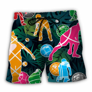 Bocce Ball Tropical Colorful Ball Games - Beach Short - Owl Ohh - Owl Ohh