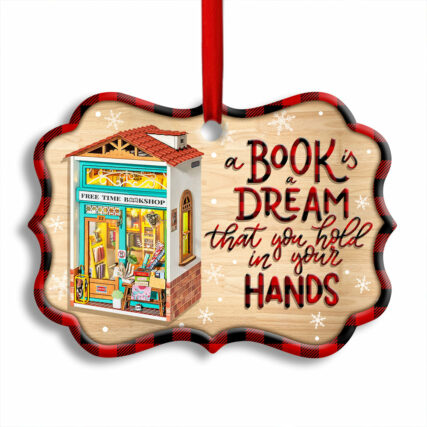 Bookstore Christmas Keep Calm And Read A Book - Horizonal Ornament - Owl Ohh - Owl Ohh