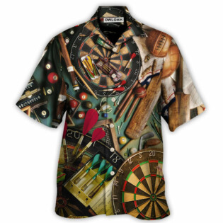 Dart World Okayest Dart Player - Hawaiian Shirt - Owl Ohh - Owl Ohh