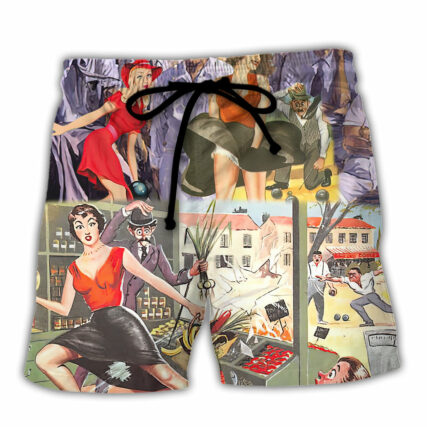 Lawn Bowling Oop! Look Girl And Lawn Bowling - Beach Short - Owl Ohh - Owl Ohh