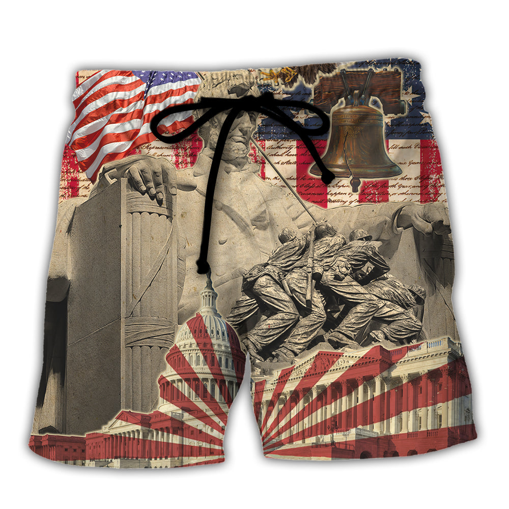 Veteran Without Heroes, We Are All Plain People - Beach Short - Owl Ohh - Owl Ohh
