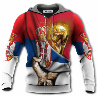 World Cup Qatar 2022 Serbia Will Be The Champion Flag Vintage - Hoodie - Owl Ohh - Owl Ohh