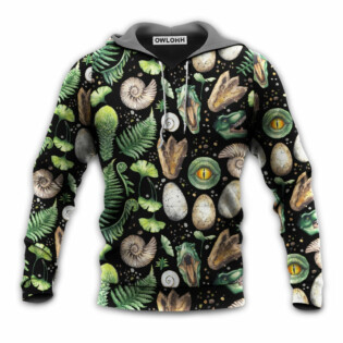 Dinosaur Amazing Pieces Black Style - Hoodie - Owl Ohh - Owl Ohh