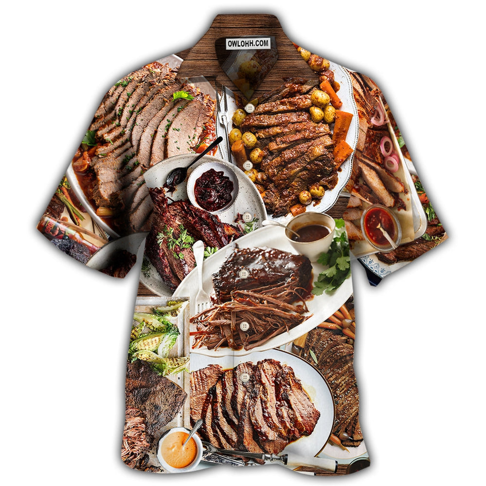 BBQ Brisket Delicious Meal For Life - Hawaiian Shirt - Owl Ohh - Owl Ohh