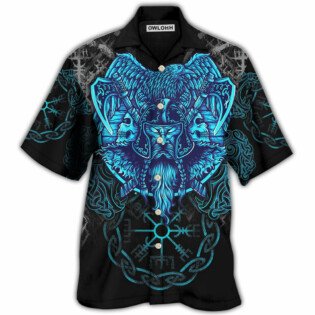 Viking King Blue Art - Hawaiian Shirt - Owl Ohh - Owl Ohh
