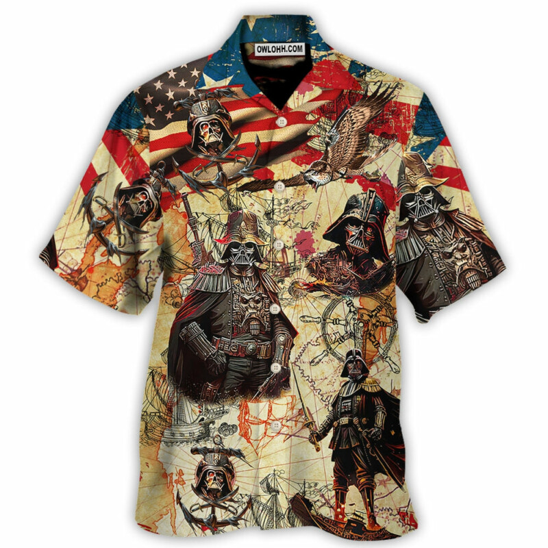 Independence Day Star Wars Darth Vader Pirates Home Is Where The Anchor Drops - Hawaiian Shirt - Owl Ohh-Owl Ohh