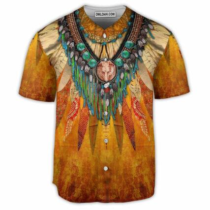 Native American Freedom Peace Art - Baseball Jersey - Owl Ohh - Owl Ohh
