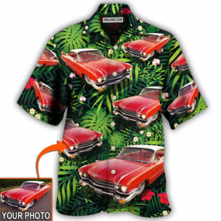 Car Eldorado Car Classic Tropical Flower Custom Photo - Hawaiian Shirt - Owl Ohh - Owl Ohh
