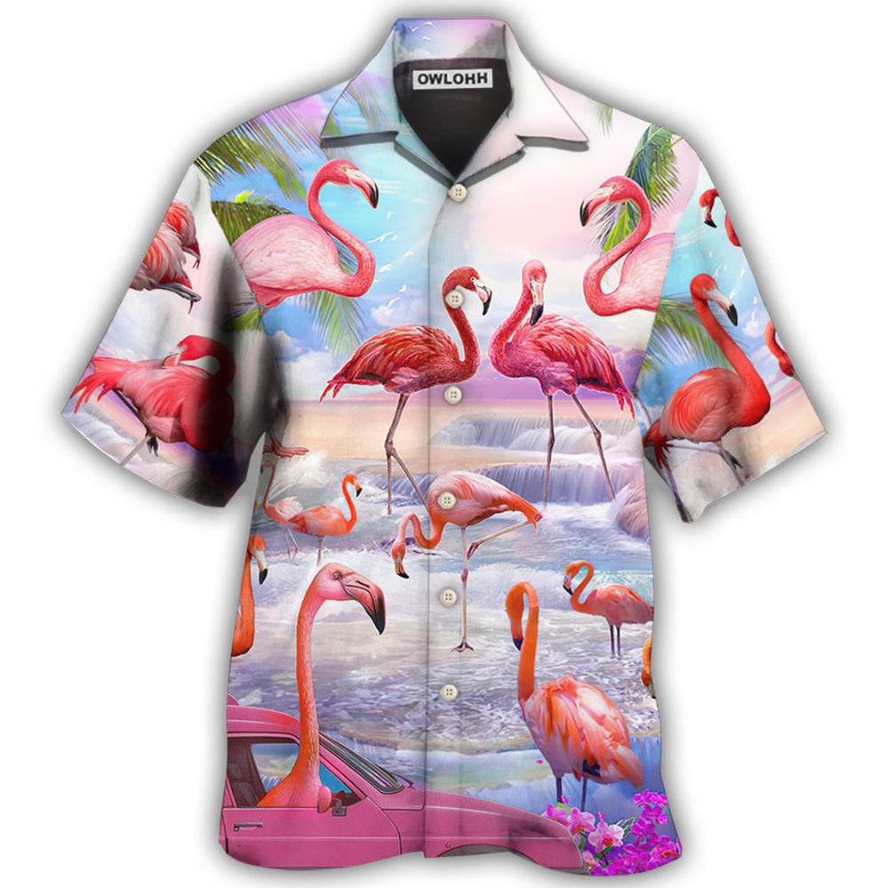 Flamingo In The Paradise Cool Style - Hawaiian Shirt - Owl Ohh - Owl Ohh