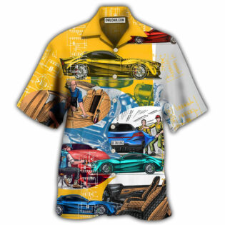 Car Auto Detailing Automobile Center - Hawaiian Shirt - Owl Ohh - Owl Ohh