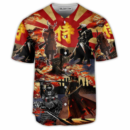 Samurai Don't Fear Of Death Fear The Unlived Life Samurai - Baseball Jersey - Owl Ohh