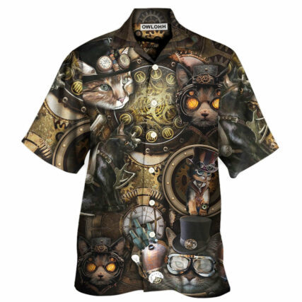 Cat Steampunk Art It's All About Magic - Hawaiian Shirt - Owl Ohh - Owl Ohh