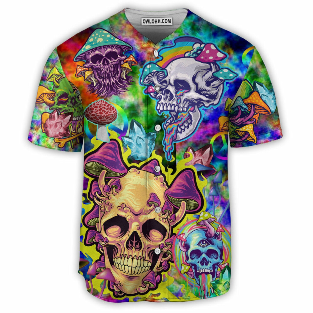 Skull Life Style Mushroom - Baseball Jersey - Owl Ohh - Owl Ohh