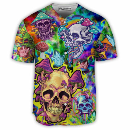 Skull Life Style Mushroom - Baseball Jersey - Owl Ohh - Owl Ohh