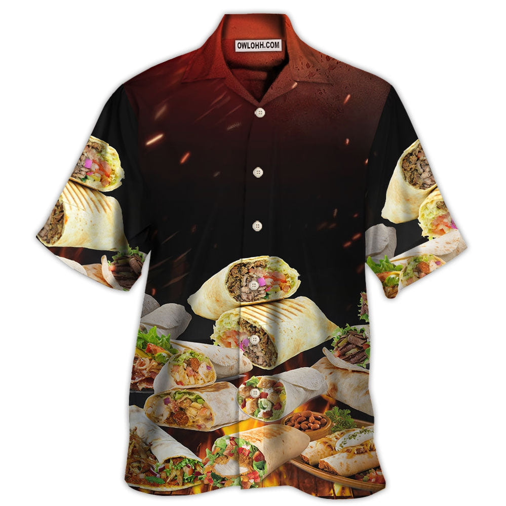Food Burritos Fast Food Delicious - Hawaiian Shirt - Owl Ohh - Owl Ohh