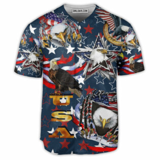 America Love Eagle Freedom Happy - Baseball Jersey - Owl Ohh - Owl Ohh