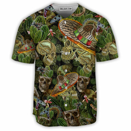 Skull Love Cactus - Baseball Jersey - Owl Ohh - Owl Ohh