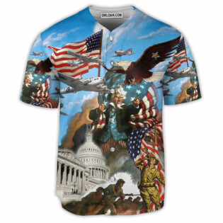 America War And Peace - Baseball Jersey - Owl Ohh - Owl Ohh