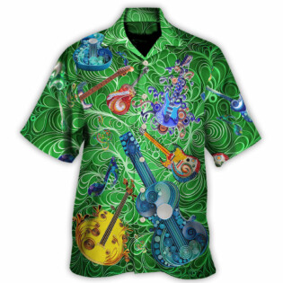 Guitar Love Green - Hawaiian Shirt - Owl Ohh-Owl Ohh