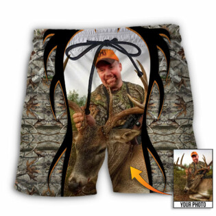 Hunting Lover Cool Pattern Custom Photo - Beach Short - Owl Ohh - Owl Ohh