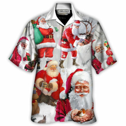 Christmas Santa Claus Story Funny Art Style - Hawaiian Shirt - Owl Ohh - Owl Ohh