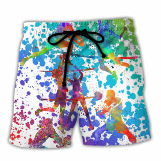 Volleyball Colorful Painting - Beach Short - Owl Ohh - Owl Ohh
