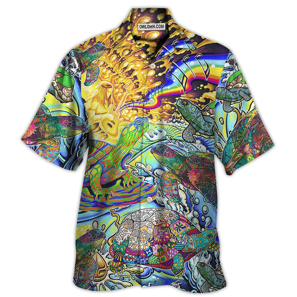 Hippie Turtle Colorful Art Peace - Hawaiian Shirt - Owl Ohh - Owl Ohh