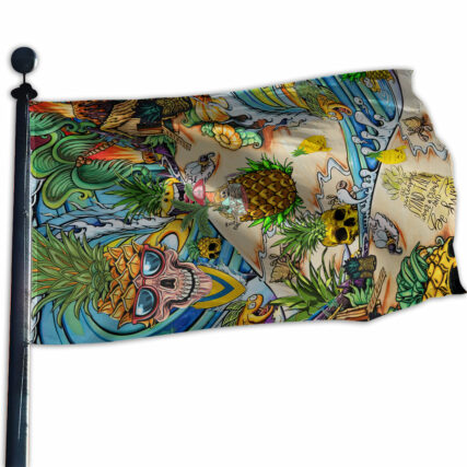 Skull Pineapple Fruit Amazing - House Flag - Owl Ohh - Owl Ohh