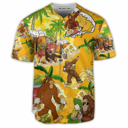 Bigfoot Summer Beer Funny - Baseball Jersey - Owl Ohh - Owl Ohh