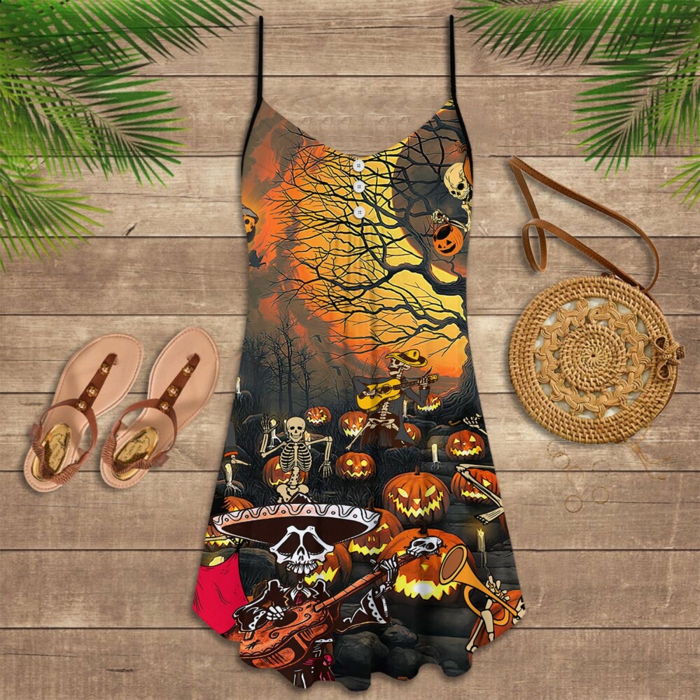 Halloween Skull Darkness Night - Summer Dress - Owl Ohh - Owl Ohh