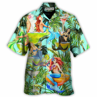 Cocktail And Mermaid Fantasy Beautiful Tropical - Hawaiian Shirt - Owl Ohh for men and women, kids - Owl Ohh