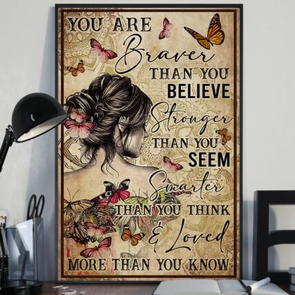 Yoga You Are Braver Than You Believe - Vertical Poster - Owl Ohh - Owl Ohh
