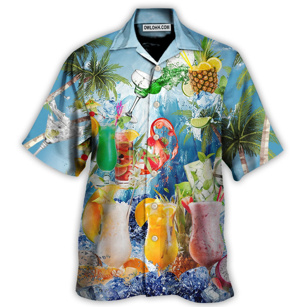 Cocktail Summer With Pieces Of Fruit So Fresh - Hawaiian Shirt - Owl Ohh for men and women, kids - Owl Ohh