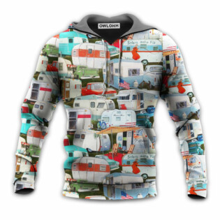 Hippie Vans Packed Camping Life - Hoodie - Owl Ohh - Owl Ohh