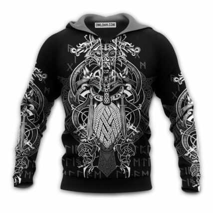 Viking Warrior Blood Pattern - Hoodie - Owl Ohh - Owl Ohh