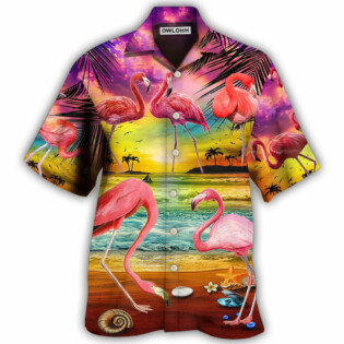 Flamingo In The Paradise Summer Cool Style - Hawaiian Shirt - Owl Ohh - Owl Ohh