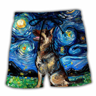 German Shepherd Cool Dog Various Style - Beach Short - Owl Ohh - Owl Ohh
