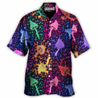 Mushroom Galaxy Rainbow Colorful Bright - Hawaiian Shirt - Owl Ohh - Owl Ohh