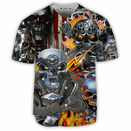 Skull Don't Fix Me Skull - Baseball Jersey - Owl Ohh - Owl Ohh