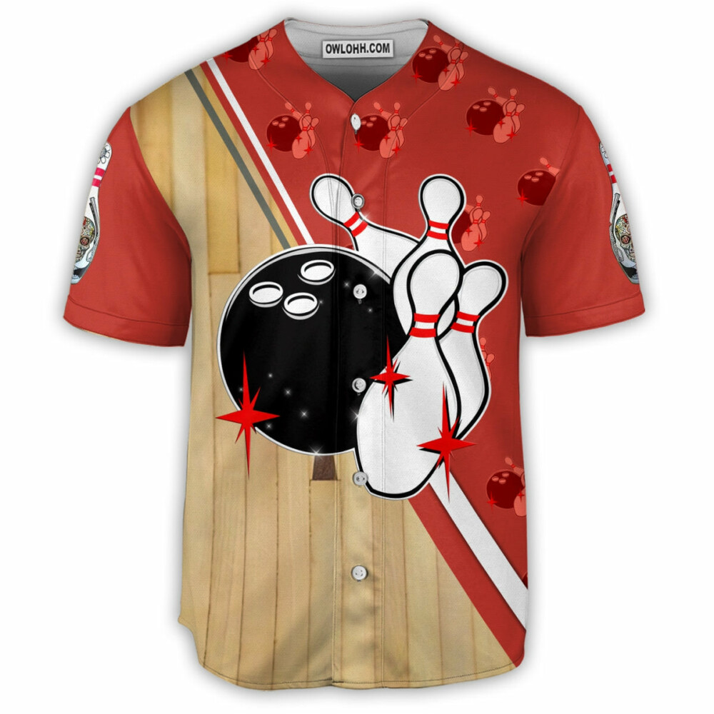 Bowling Awesome Bowling Ball - Baseball Jersey - Owl Ohh - Owl Ohh