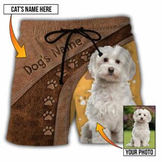 Dog Paw Various Style Custom Photo Personalized - Beach Short - Owl Ohh - Owl Ohh