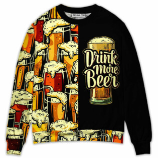 Beer Favorite Drink More Beer - Sweater - Ugly Christmas Sweaters - Owl Ohh - Owl Ohh