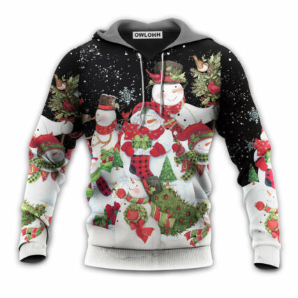 Christmas Cutie Snowman Happy Xmas Cardinal - Hoodie - Owl Ohh - Owl Ohh