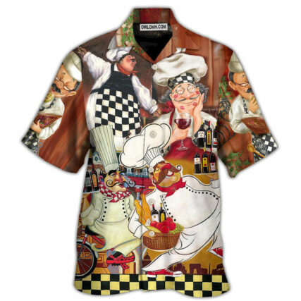 Chef Funny Cooking Vintage Dinner's Time - Hawaiian Shirt - Owl Ohh - Owl Ohh