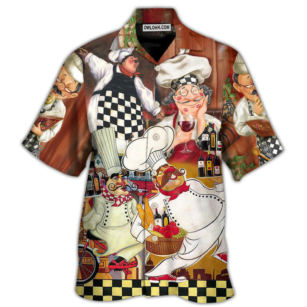Chef Funny Cooking Vintage Dinner's Time - Hawaiian Shirt - Owl Ohh - Owl Ohh
