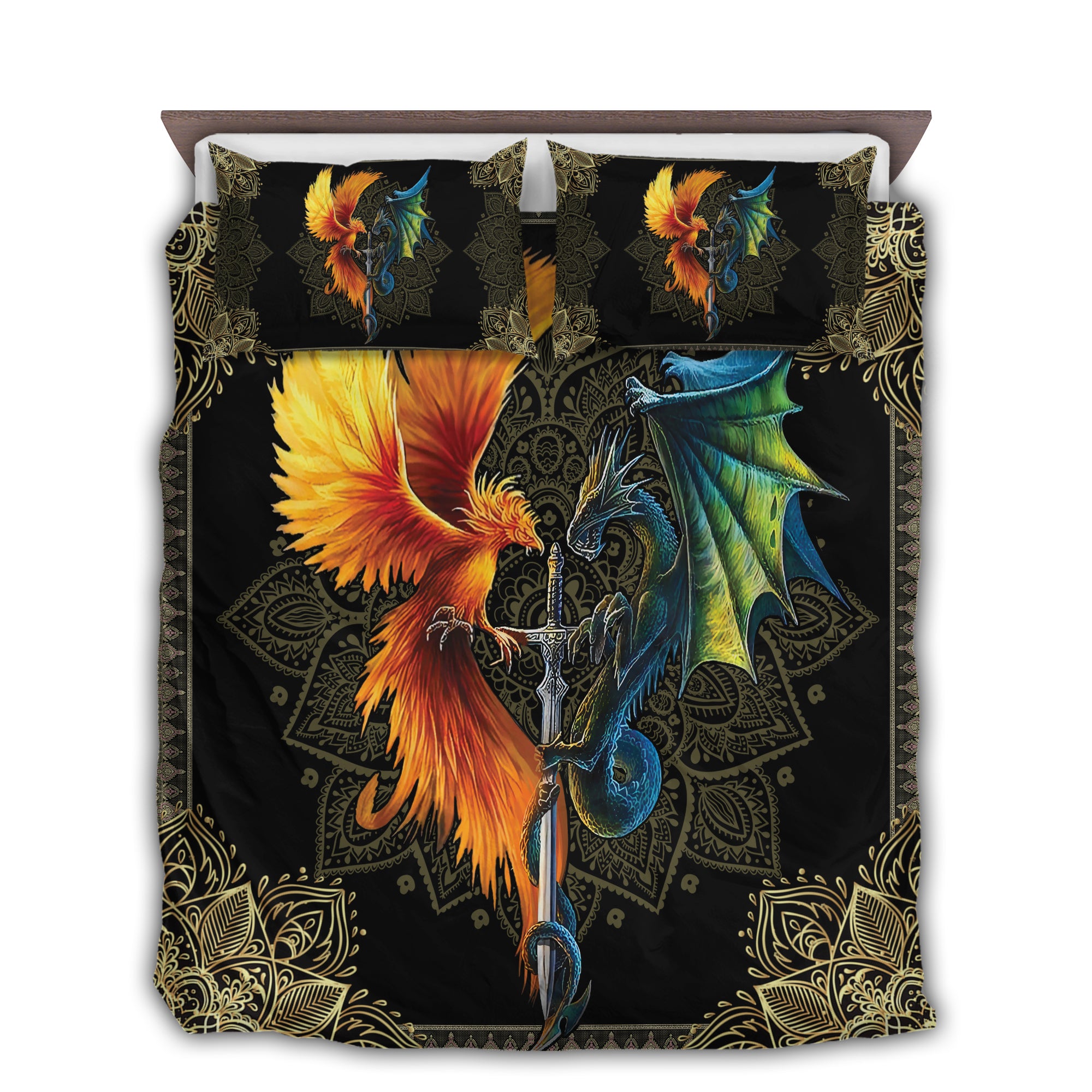 Dragon And Phoenix Sword - Bedding Cover - Owl Ohh - Owl Ohh